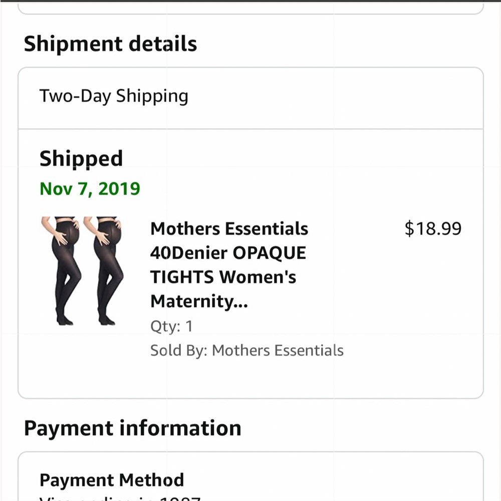 NWT Mother’s Essentials 40Denier Maternity Pantyhose - 2 pack